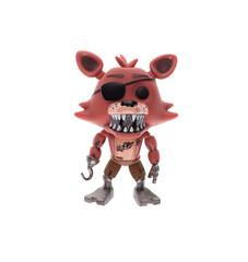 Plastic toy dog ​​pirate isolated on white background