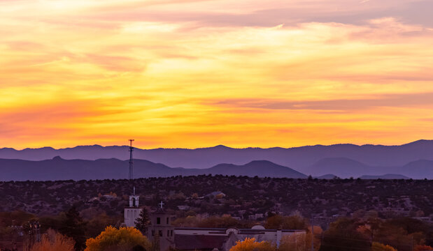 Sante Fe Skyline at sunset