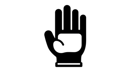 Fototapeta premium Hand gesture stop sign symbol icon.
