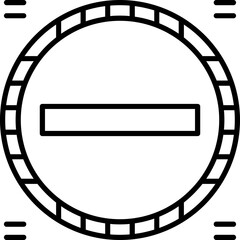 Fototapeta premium Minus Icon Vector Element