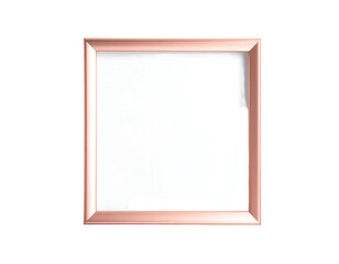 Fototapeta premium Wooden frame isolated on white background simple and elegant design.