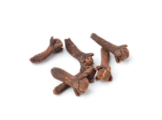 Fototapeta premium Dry spice cloves isolated on white background.