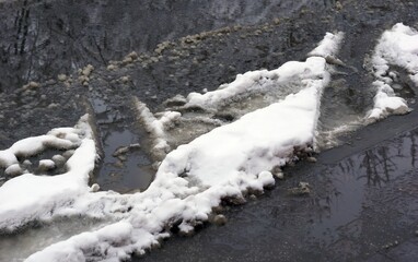 SLUSH ON THE ROAD