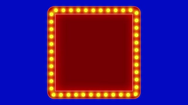 retro neon sign. light bulb frame	