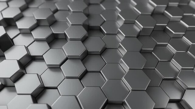 Gray hexagons pattern background texture.
