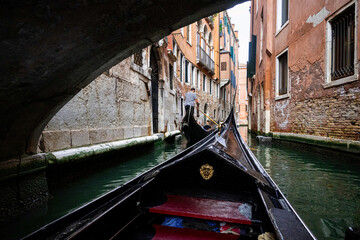 View of the gondolas of beautiful Venice (Italy) © McoBra89
