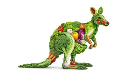 Obraz premium Vegetable kangaroo concept, healthy eating