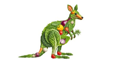 Obraz premium Vegetable Kangaroo: Creative Food Art