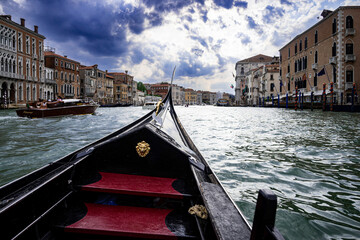 View of the gondolas of beautiful Venice (Italy) © McoBra89
