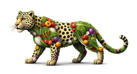 Fototapeta premium Vegetable Leopard: Healthy Eating Concept