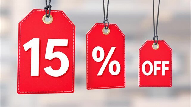 Clean white and red sale label with special offer tag for e-commerce