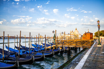 View of the gondolas of beautiful Venice (Italy) © McoBra89