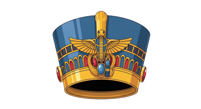 Egyptian Pharaoh's Golden Winged Cobra Headdress