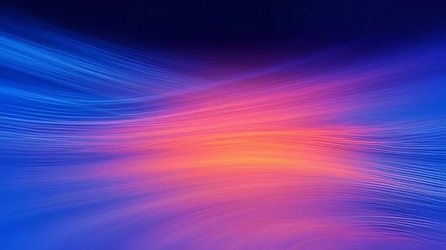 Abstract gradient of colorful lines forming a unique design on a dark backdrop
