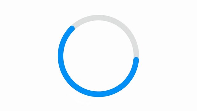 Blue Loading Circle Animation on White.