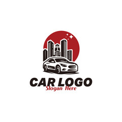 Sport car logo design template
