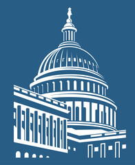 United States Capitol building icon in Washington DC
