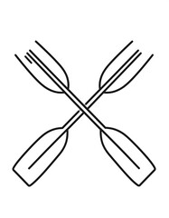 Simple crossed utensils drawing