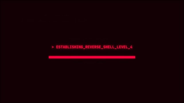 Red progress bar and glowing text on a dark digital interface, symbolizing a system initialization or the establishment of a virtual skill level in a high-tech environment