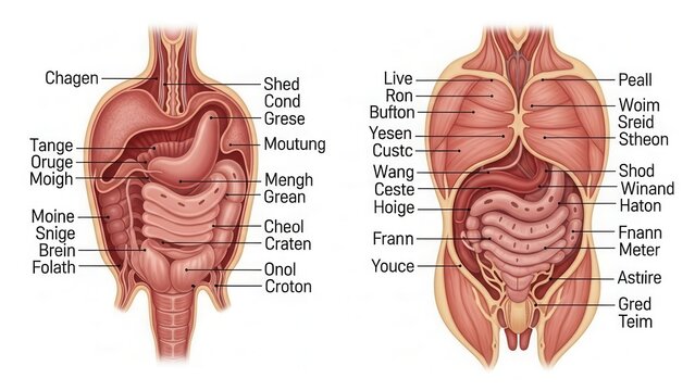 Detailed anatomical diagram of the human brain with labeled structures