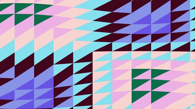 Abstract geometric pattern of colorful triangles and shapes