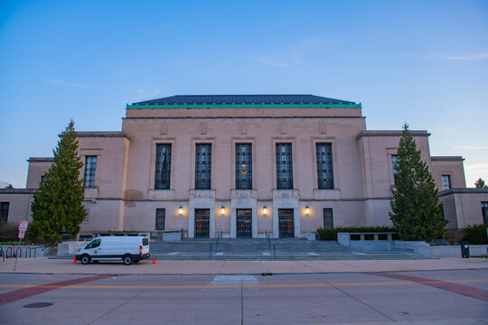 Rackham Auditorium at 915 E Washington Street in University of Michigan, Ann Arbor, Michigan MI, USA. 