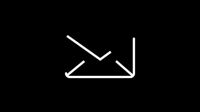 Inbox massage icon looped animation. mail box, notification, chatting message concept.