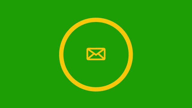 Inbox massage icon looped animation. mail box, notification, chatting message concept.