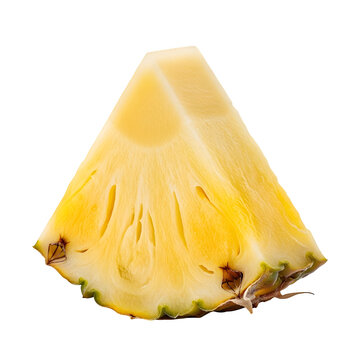 Pineapple wedge isolated on transparent background