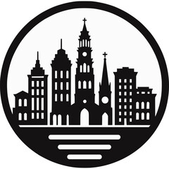 Fototapeta premium Charleston Skyline Vector Icon