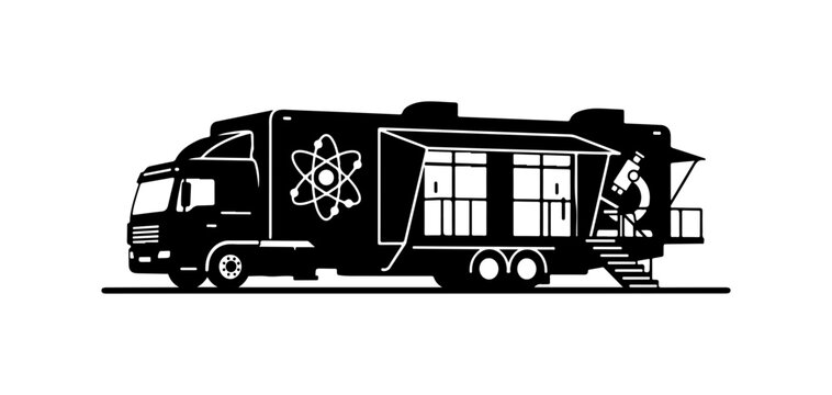 Mobile Science Lab Vector Illustration