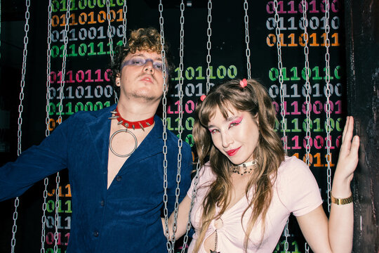 Friends night life portrait