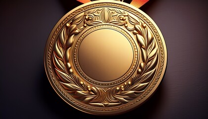 a real gold medal with a lot of text area winner made with generative ai