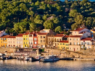 Lively coastal scenery. Vivid coastal landscape featuring shimmering reflections and inviting atmosphere