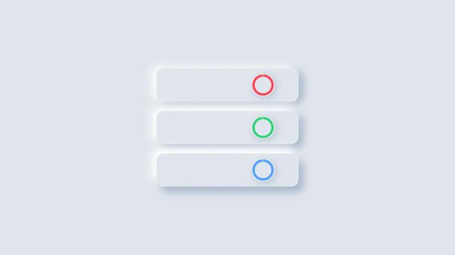 Neumorphic Slider UI Design with Colorful Progress Circular Indicator