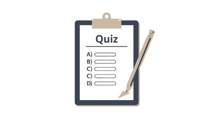 A quiz paper with multiple choice options and a pencil, ready for testing knowledge and assessment