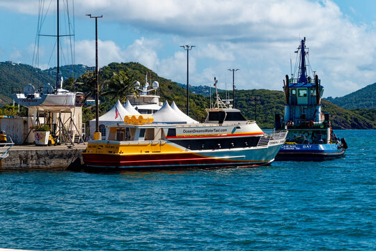 Passenger Boats Docked in St. Thomas Harbor