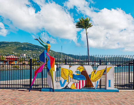 USVI Waterfront Sign in St. Thomas