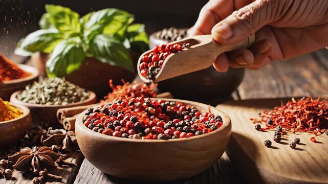 Aromatic Spices and Herbs - A Culinary Journey of Flavors and Aromas.