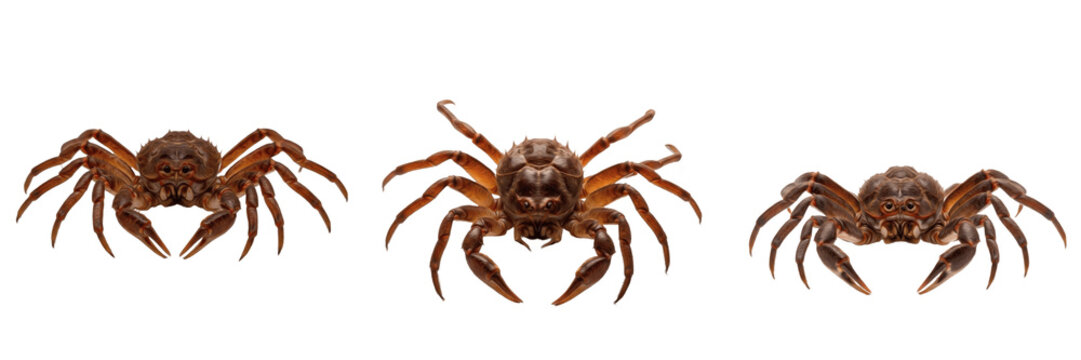 Spider crab isolated on white background, Maja squinado, European spider crab, marine crustacean, underwater crab photography, soft-bodied marine animal, ocean wildlife photo, crab macro, ocean ecosys