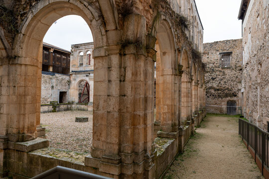 San pedro de arlanza monastery ruins with ancient arches