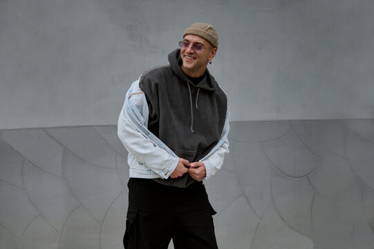Closer portrait of young man in the street