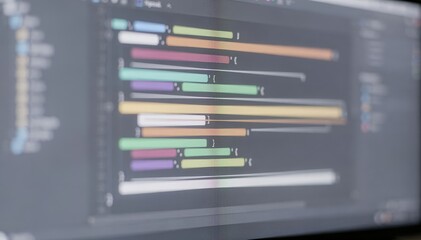 Close medium view of a desktop IDE displaying AIgenerated code hints with highlighted suggestions and blurred surrounding interface for emphasis on main code block.
