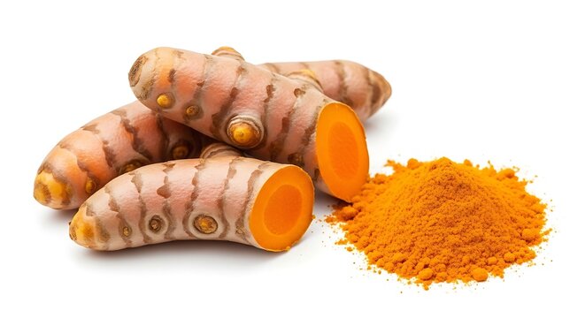 Fresh turmeric root and tur Pageらずmeric Pageize powder