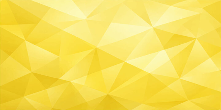Abstract yellow geometric triangle pattern background vector art design illustration wallpaper texture mosaic polygon style concept banner backdrop