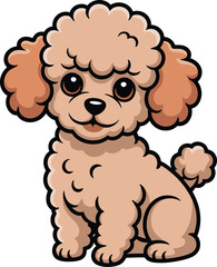 Obraz premium Cute cartoon a illustrator vector Toy Poodle
