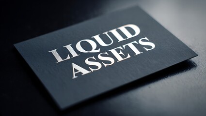 Macro view emphasizing the importance of liquid assets, business card, finance in close-up, financial security, fiscal policy, wealth management, money