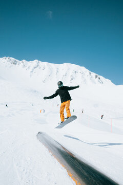 Snowboarder Performing Trick