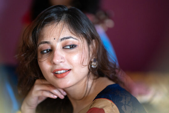 A beautiful Model wearing Indian traditional Sari
