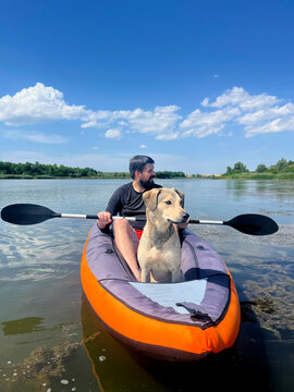Man and his Dog on an Adventure
